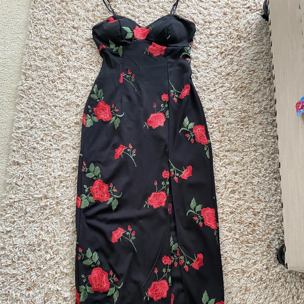 Windsor black embroidered dress